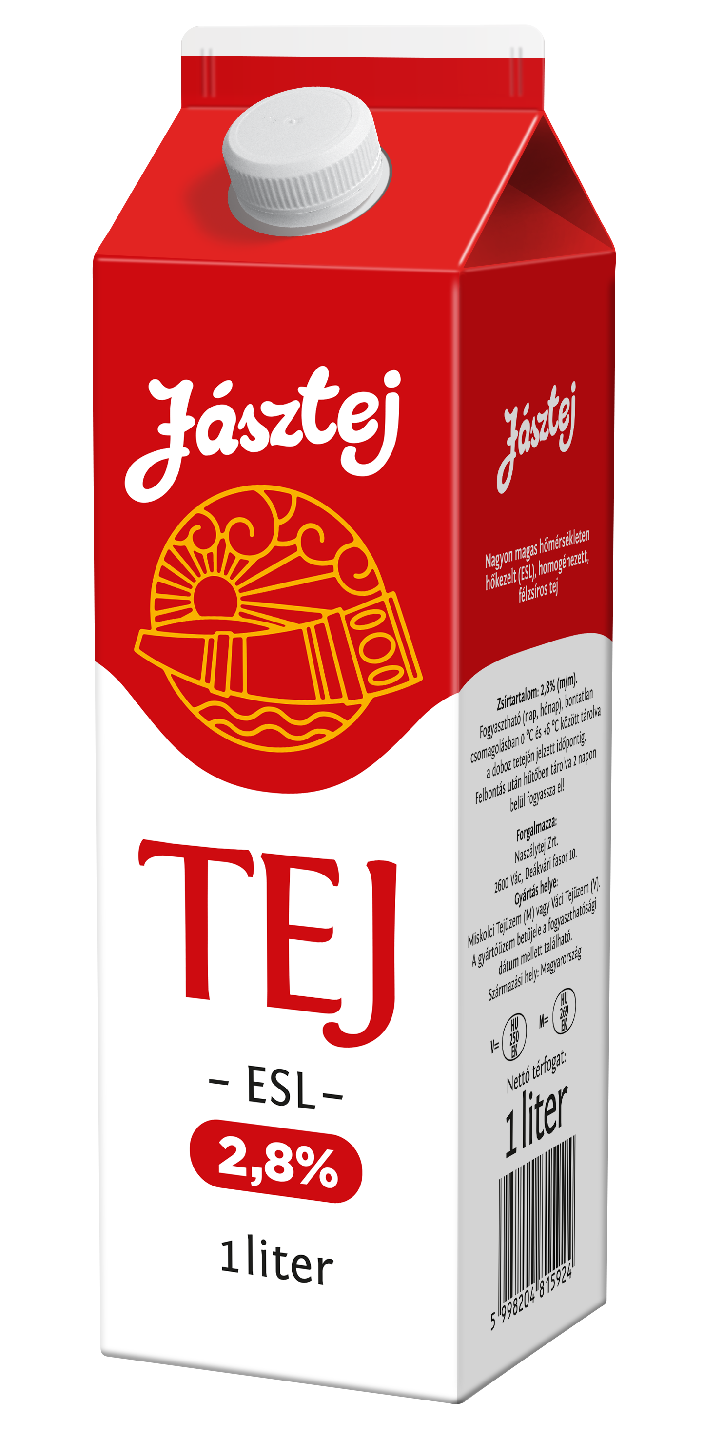 Jásztej ESL tej 2,8% 1 liter